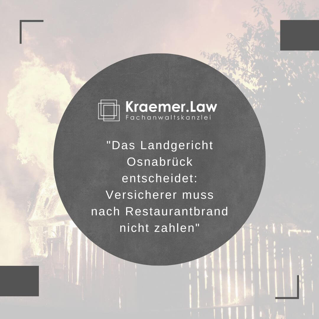Restaurantbrand: Versicherer muss nicht zahlen